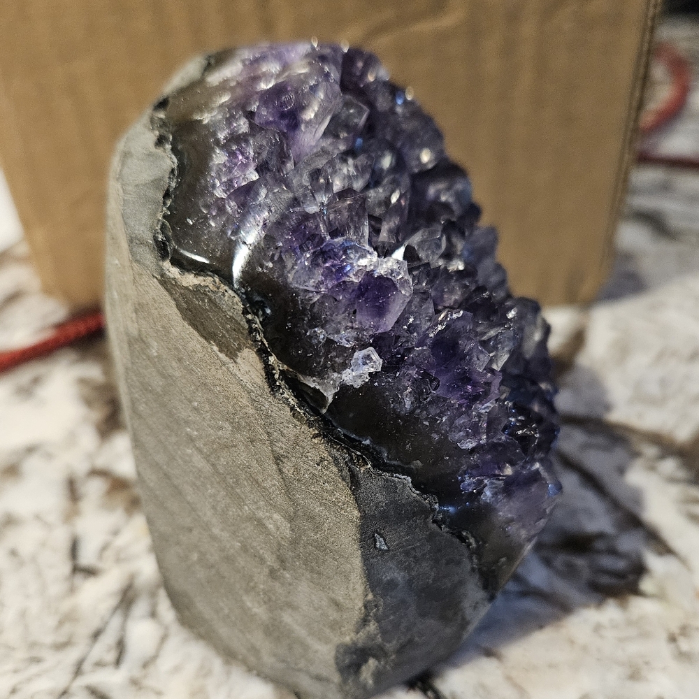 Amethyst Crystal Geode Home Accent - Picture 2 of 12